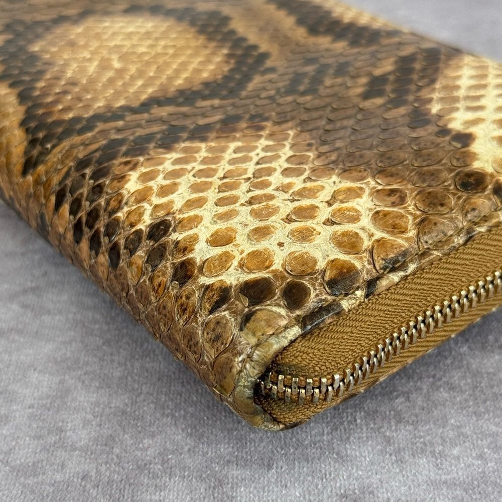 Gucci Python Embossed Tassel Zippy Wallet - image 7